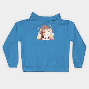 girl rabbit Kids Hoodie